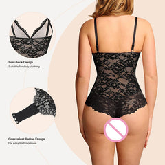 Sexy Sling Lace Shapewear Bodysuit Corset Fajas Slimming Full Body Shaper Tummy Control Underwear Lingerie Colombianas Girdle