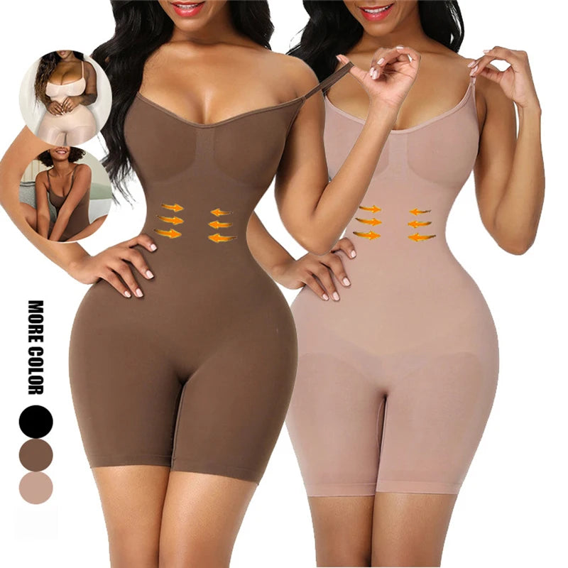 Seamless Bodysuit Compression Open Crotch Shapewear Women Push Up Fajas Colombianas Corset Slimming Butt Lifter Full Body Shaper