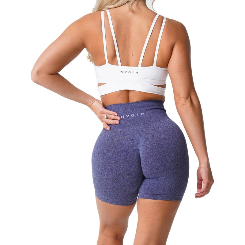 Nvgtn Seamless Pro Shorts Spandex Shorts Woman Fitness Elastic Breathable Hip-lifting Leisure Sports Running