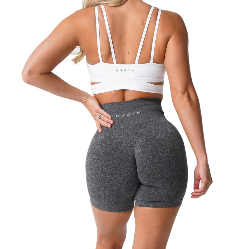 Nvgtn Seamless Pro Shorts Spandex Shorts Woman Fitness Elastic Breathable Hip-lifting Leisure Sports Running